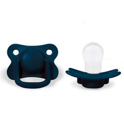 Lot de 2 sucettes anatomique en silicone 6 mois et + Bleu foncé