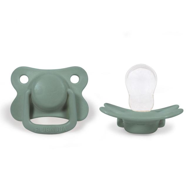 Lot de 2 sucettes anatomique en silicone 6+ Vert  6+