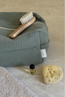 La trousse de toilette kaki à coudre soi-même en kit