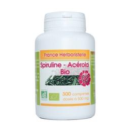 SPIRULINE+ ACEROLA BIO AB 300 comprimés.