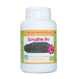 SPIRULINE BIO AB 180 gélules dosées à 400 mg.