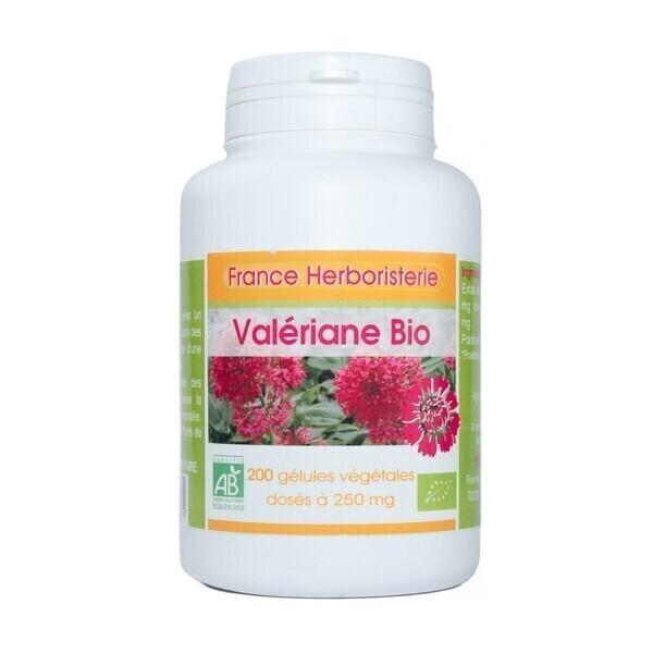 200 gélules VALERIANE BIO AB dosées à 250 mg.