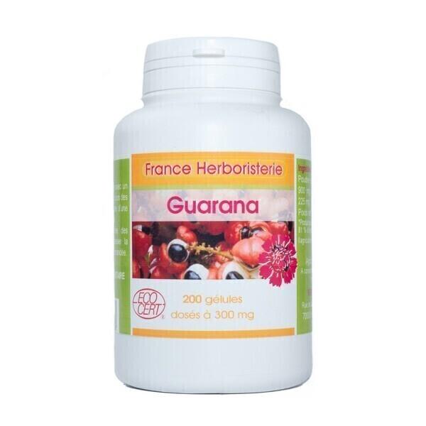 GELULES GUARANA 200 gélules dosées à 300 mg poudre pure.