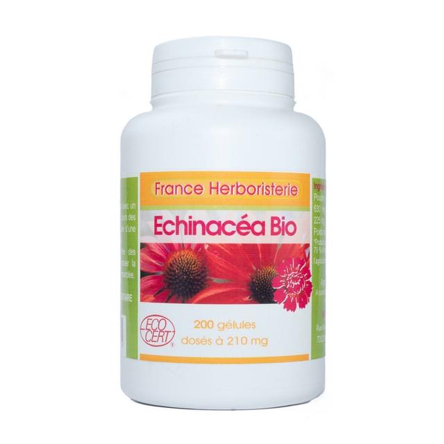 GELULES ECHINACEA BIO racine 200 gélules dosées à 250 mg.