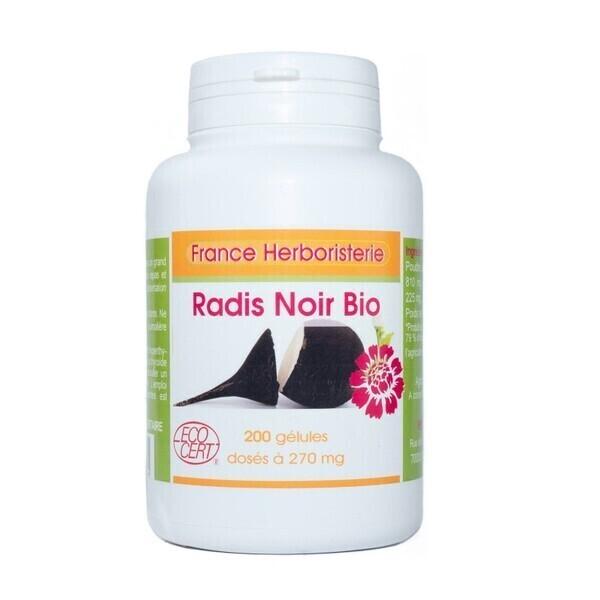 GELULES RADIS NOIR BIO racine 200 gélules dosées à 270 mg poudre