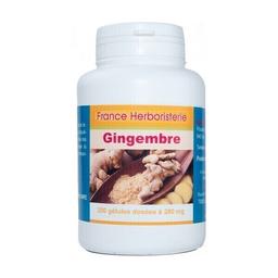 GELULES GINGEMBRE rhizome 200 gélules dosées à 280 mg poudre pur