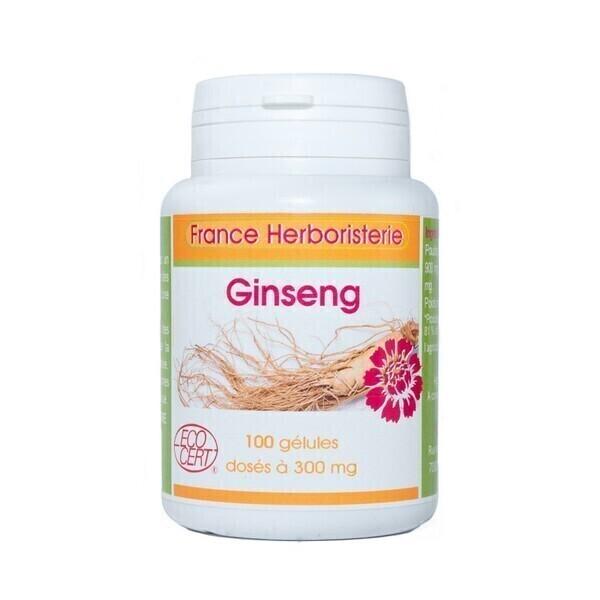 GELULES GINSENG rouge panax meyer 100 gélules dosées à 300 mg.