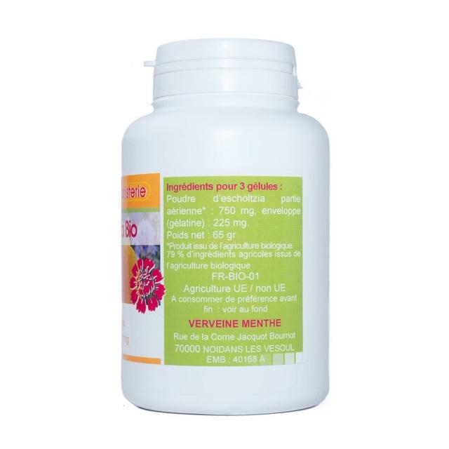 GELULES ESCHOLTZIA BIO 200 gélules dosées à 240 mg poudre pure.