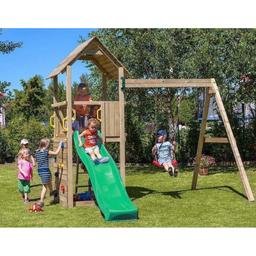 Plateforme de jeux en bois Carol Tour + toboggan + balançoire