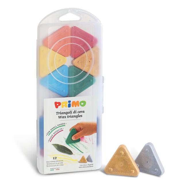 12 crayons de cire triangles