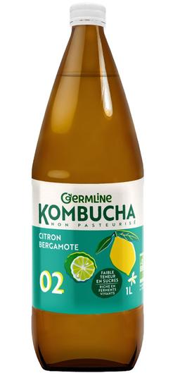 Kombucha non pasteurisé citron bergamote 1L