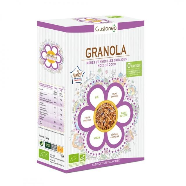 Granola bio mures myrtilles noix coco 325g