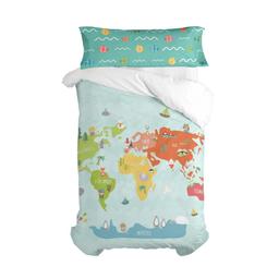 Parure housse de couette World map