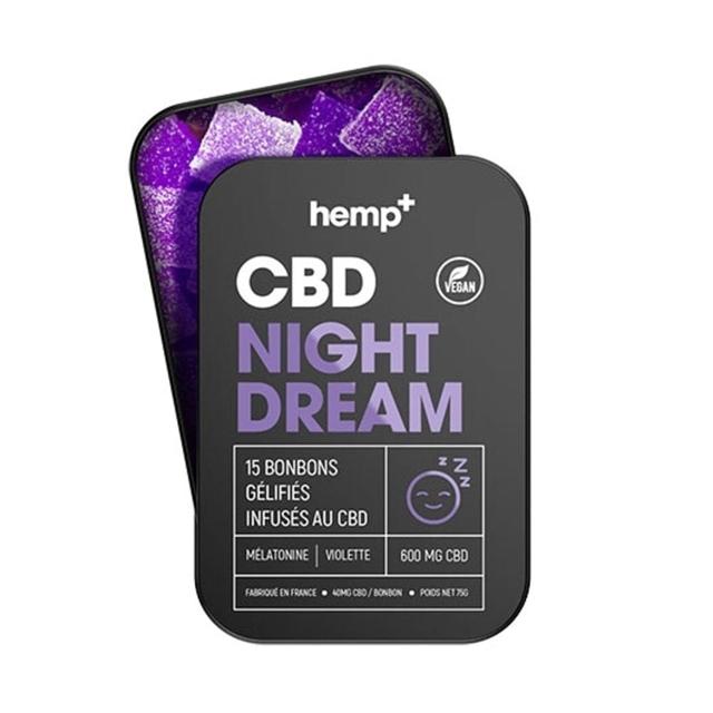 15 Gummies CBD Sommeil "NIGHT DREAM" 600mg, sans THC