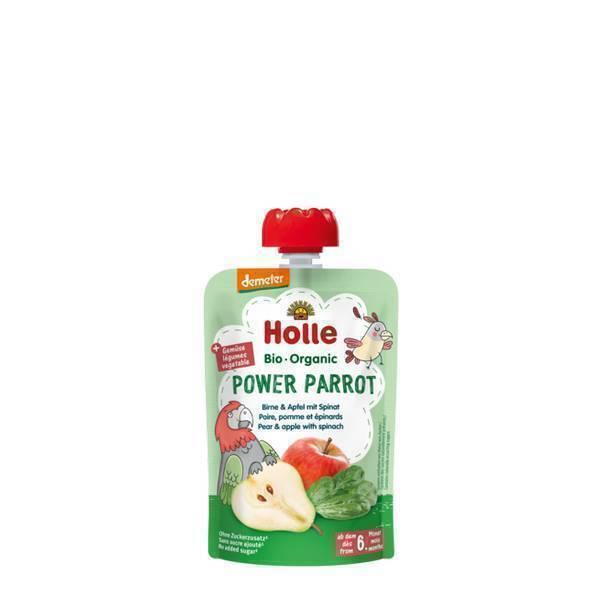 Gourde Power Parrot poire, pomme et épinards 100g