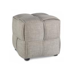 Tabouret cube rembourre gris