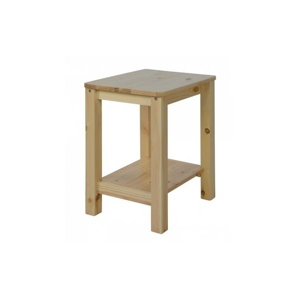 Table de chevet en bois nature