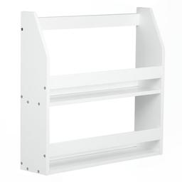 Etagère murale suspendue en bois Blanc 64x60x16cm