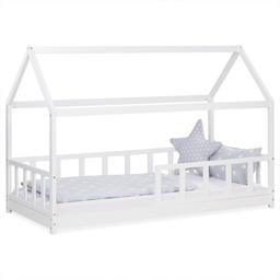 Lit D'Enfant 90x200 cm Lit Cabane Montessori avec Barriere