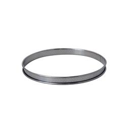 Cercle à tarte perforé bord roulé 8 cm en inox