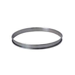 Cercle à tarte perforé bord roulé 10 cm en inox