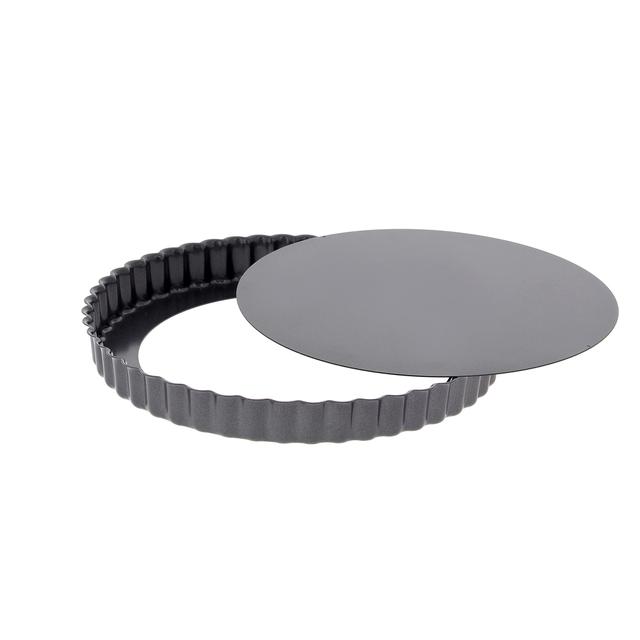 MOULE A TARTE CANNELEE DROIT FOND AMOVIBLE DIAM 20 CM - DE BUYER