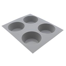 Moule pour 4 mini muffins en silicone elastomoules