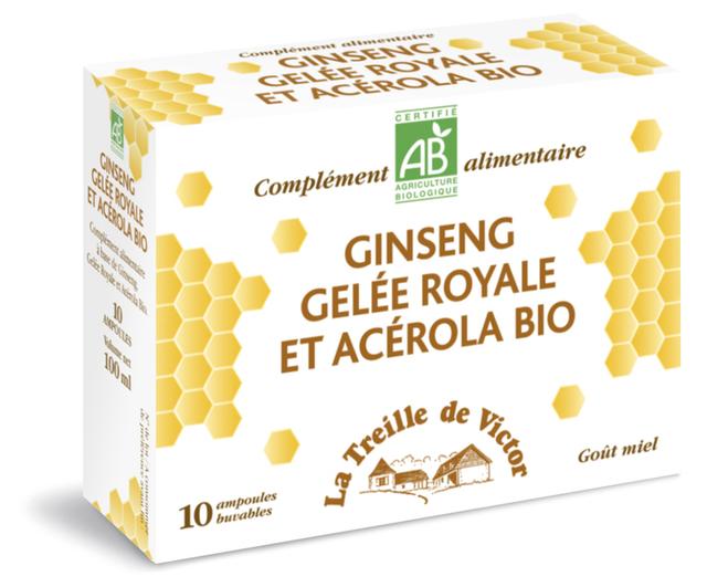 Ginsen Gelée Royale BIO - Cocktail tonus - 10 ampoules