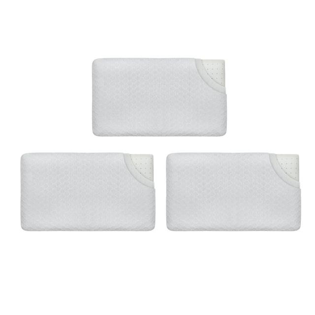 Lot de 3 Oreillers Enfant Respirant en Tissu de Bambou