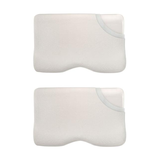 Lot de 2 oreillers Confort Plus avec Taie d'Oreiller en Coton