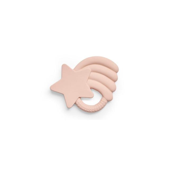 Anneau de dentition en caoutchouc Etoile Filante Rose Pale