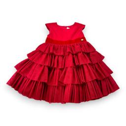 TARTINE & CHOCOLAT, Robe rouge tulle, 4 ans