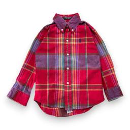 RALPH LAUREN, Chemise rouge à carreaux, 4 ans