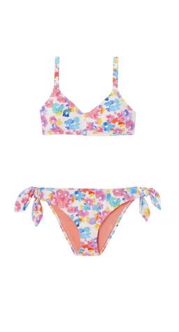 LISON PARIS, Maillot de bain 2 pièces à fleurs neuf, 12 ans