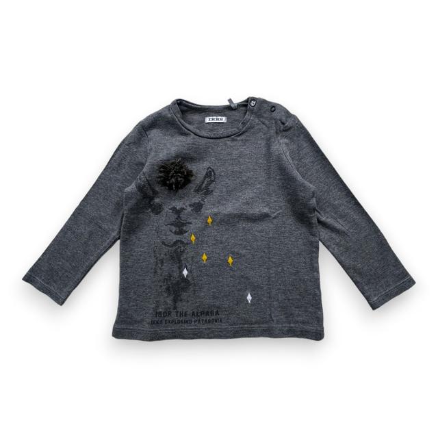 IKKS, T-shirt manches longues gris imprimé alpaga, 2 ans