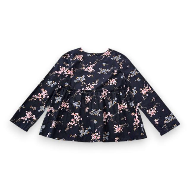 BONPOINT, Blouse bleu marine à fleurs, 10 ans