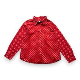 BONPOINT, Chemise à manches longues rouge à pois, 8 ans