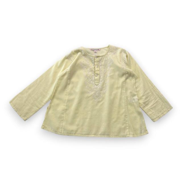 BONTON, Blouse jaune avec broderies, 8 ans