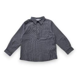 BONPOINT, Chemise à manches longues noire à carreaux, 4 ans