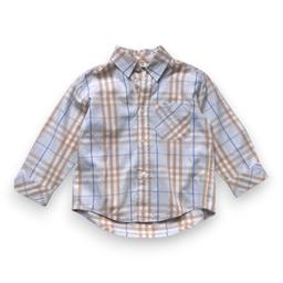 BURBERRY, Chemise imprimée check Burberry bleu et marron, 3 ans