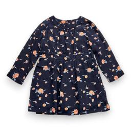 BONPOINT, Robe noire à fleurs, 4 ans