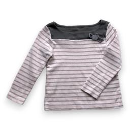 PETIT BATEAU, T-shirt à manches longues rose à rayures, 4 ans