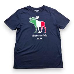 ABERCROMBIE, T-shirt noir à manches courtes avec imprimé, 13 ans