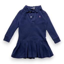 RALPH LAUREN, Robe bleu marine à manches longues, 2 ans