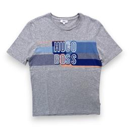 HUGO BOSS, T shirt gris à motifs, 12 ans