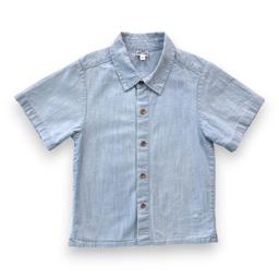 BONTON, Chemise manches courtes bleue boutonnée, 4 ans