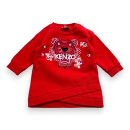 KENZO, Pull rouge avec tigre brodé, 12 mois