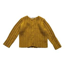 BONPOINT, Cardigan moutarde en laine et angora neuf, 12 mois