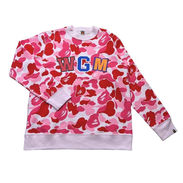 BAPE KIDS, Sweat en coton rose & rouge, 10 ans (150)