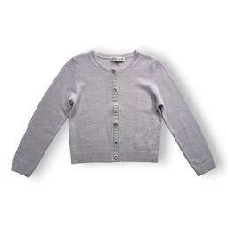 BONPOINT, Cardigan en cachemire gris clair, 8 ans